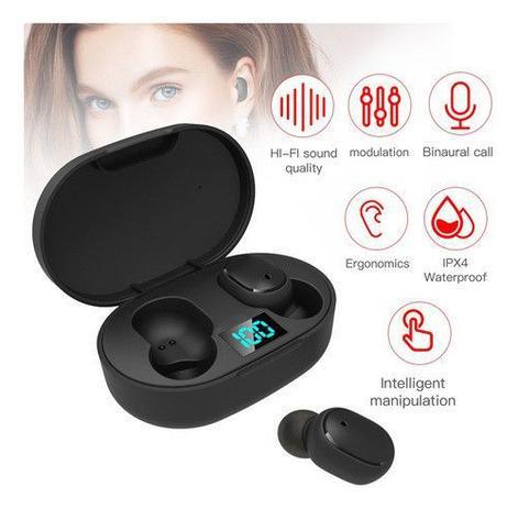 Fones De Ouvido AirDots E6s Sem Fio 5.0 Bluetooth Y2-TWS