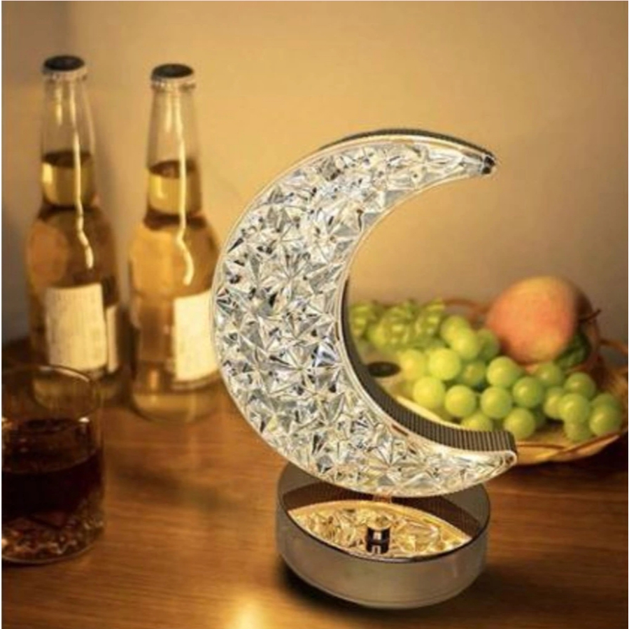 Luminária Touch Cristal Luxo 3 Tons de LED