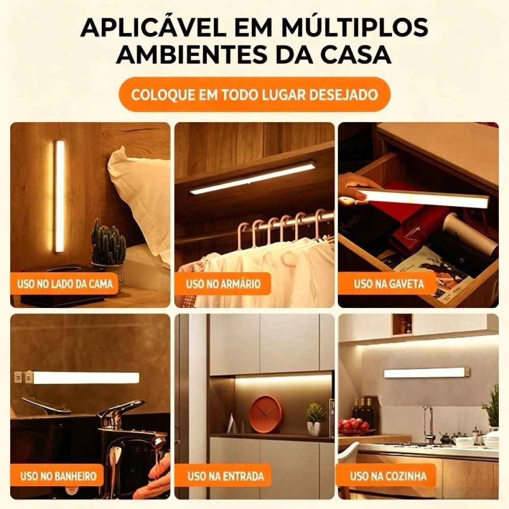 Luminária LED Inteligente com Sensor de Movimento - Compre 1, Leve 2