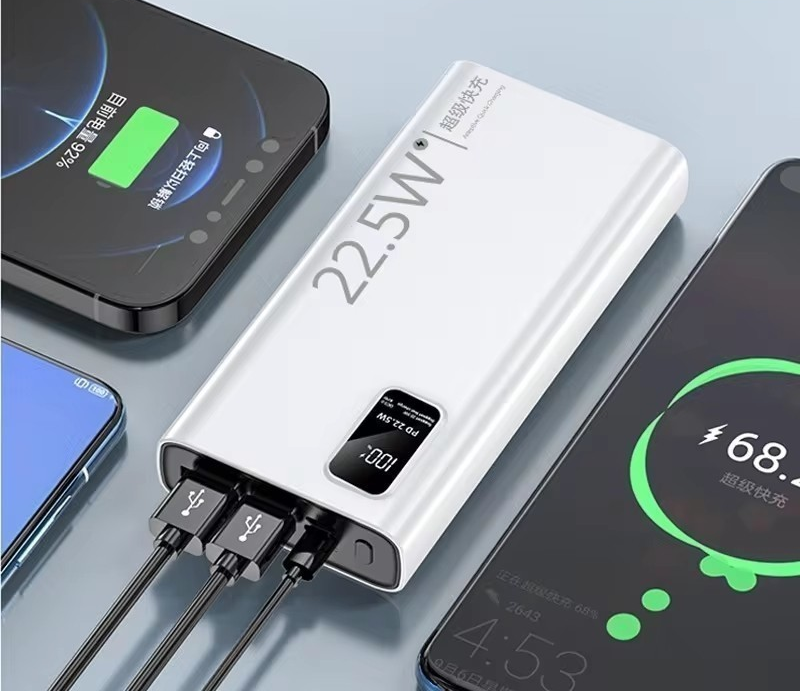 Carregador Portátil 20000mah grande capacidade power bank usb c 22.5w rápido portátil bateria para iphone samsung xiaomi