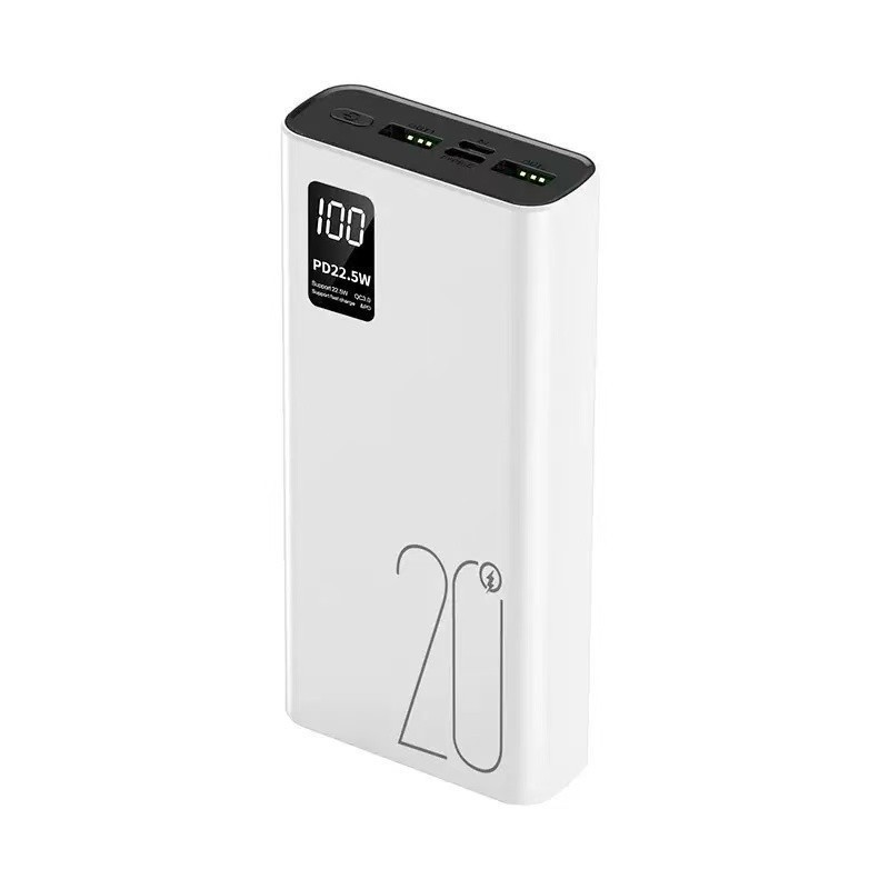 Carregador Portátil 20000mah grande capacidade power bank usb c 22.5w rápido portátil bateria para iphone samsung xiaomi