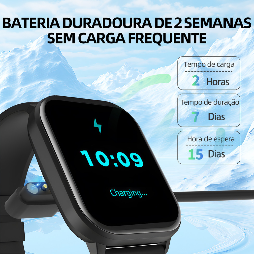 Bettdow Relógio inteligente /chamada de voz/IP68 à prova d'água/monitoramento de frequência cardíaca