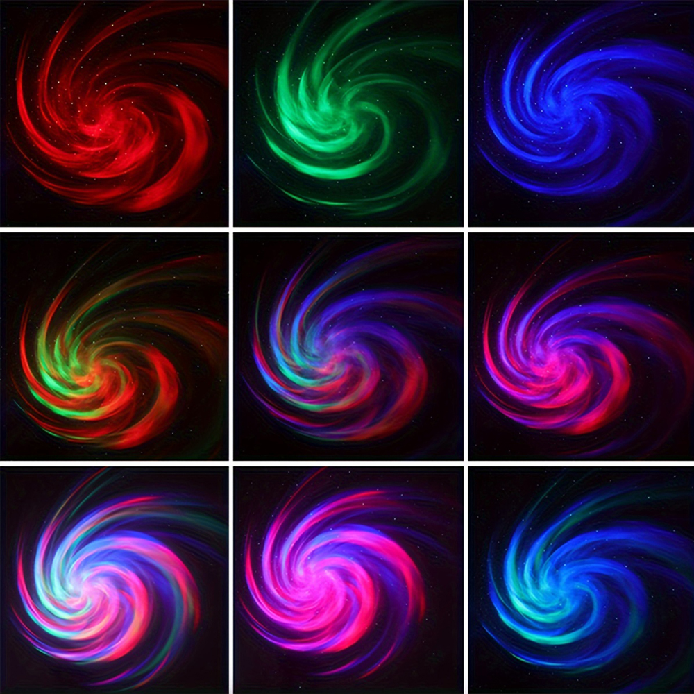 Projetor Estrela LED Rotativa Onda Oceânica e Nebulosa Luz Nocturna Romântica para Festa e Christmas Gift